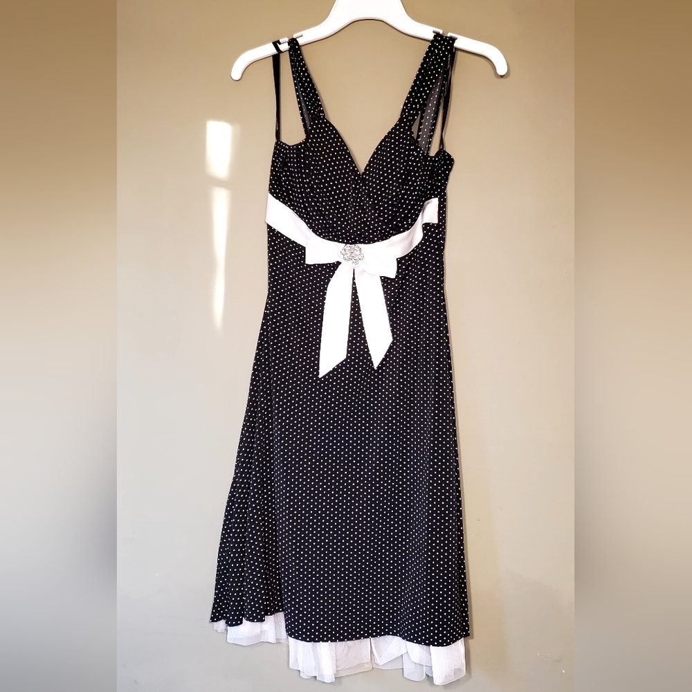 Women's Black and White Polka dot dress